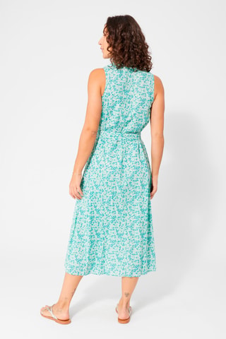 Blouse-jurk - Wit, blauw en paars