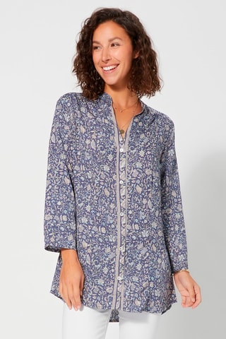 Tuniek - Blauw, oranje en grijs
