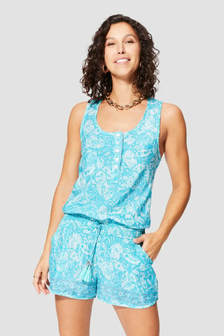 Mouwloze Playsuit - Blauw