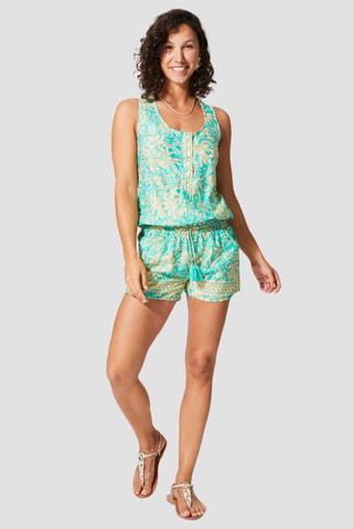 Playsuit - Goudkleurig en groen
