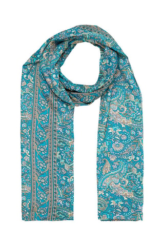 Sjaal - Turquoise en grijs