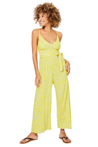 Jumpsuit - Geel en wit