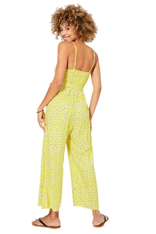 Jumpsuit - Geel en wit