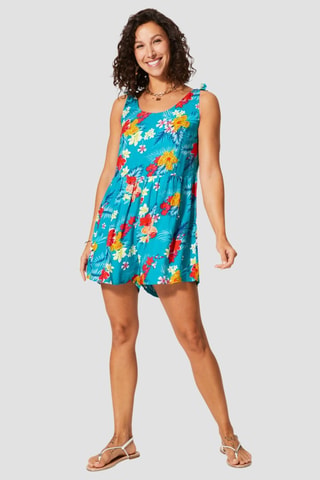 Playsuit - Turquoise en roze
