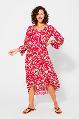 Asymmetrische Jurk - Roze en wit