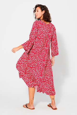 Asymmetrische Jurk - Roze en wit