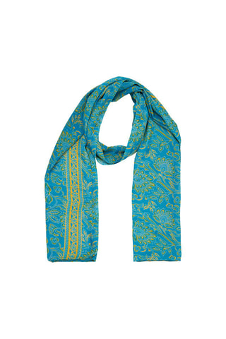 Sjaal - Geel en turquoise