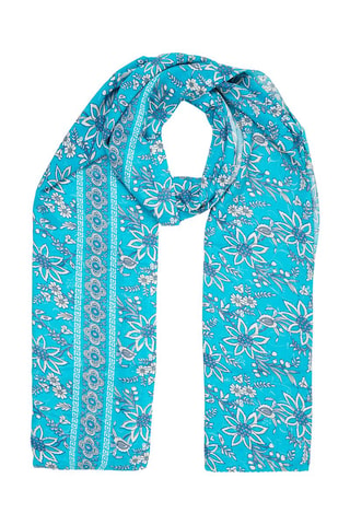 Sjaal - Marineblauw en turquoise
