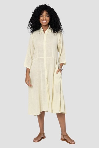 Blouse-jurk - Beige
