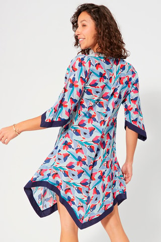 Asymmetrische Jurk - Rood, blauw en roze