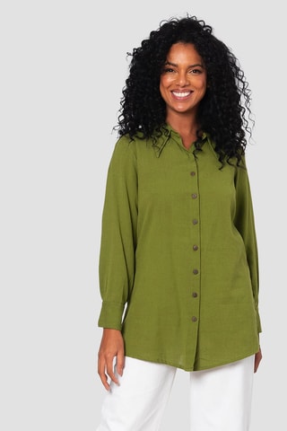 Linnen Blouse - Groen
