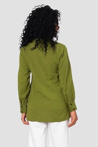 Linnen Blouse - Groen
