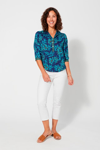 Top - Blauw en geel
