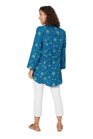 Tuniek - Blauw, turquoise en beige