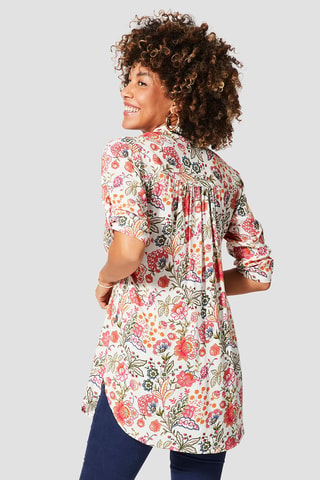 Tuniek - Wit, roze en oranje