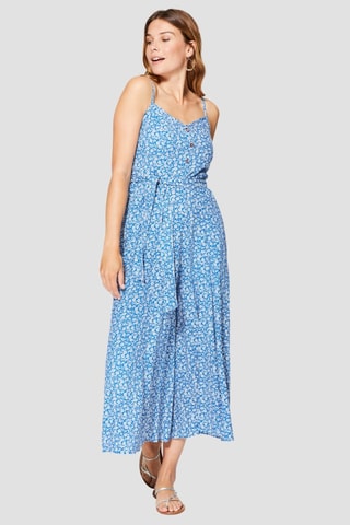 Jumpsuit - Blauw en wit