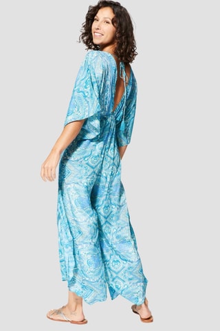Jumpsuit - Blauw en beige