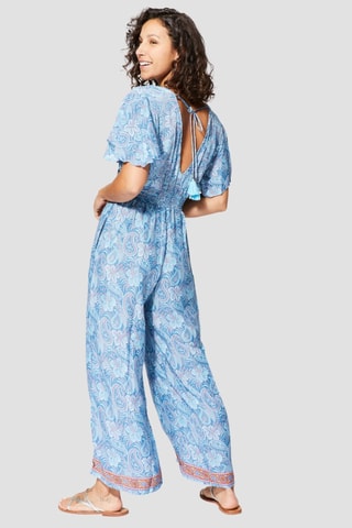 Jumpsuit - Blauw en rood