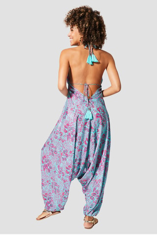 Jumpsuit - Goudkleurig en roze
