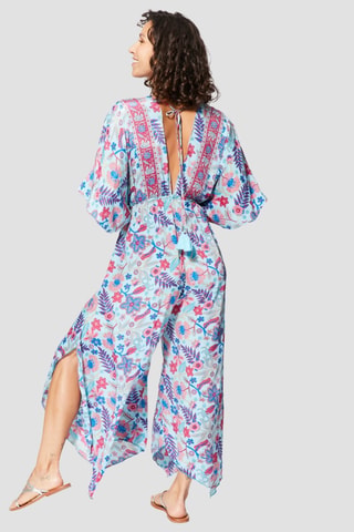 Jumpsuit - Blauw en roze