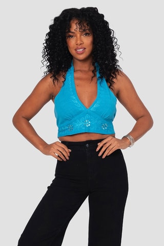 Crop Top - Blauw