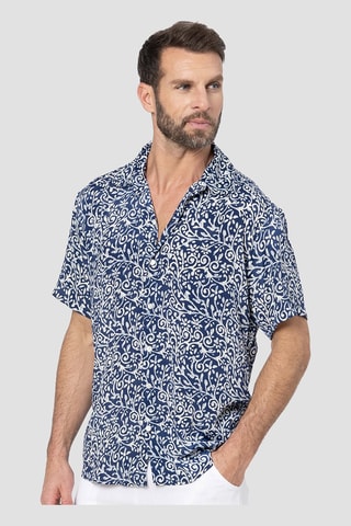 Overhemd - Wit en blauw