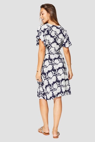 Jurk - Wit en blauw