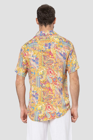 Overhemd - Blauw en geel