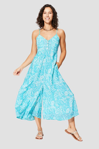 Jumpsuit - Wit en blauw