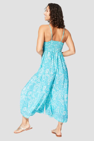 Jumpsuit - Wit en blauw