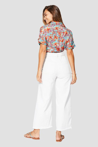 Crop Top - Rood, blauw en oranje