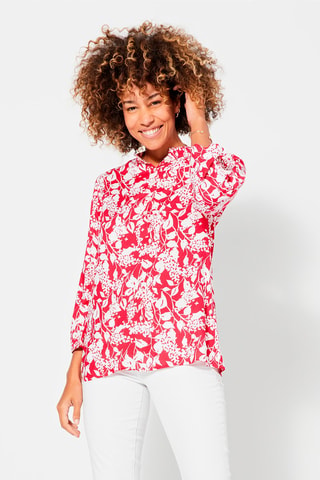 Blouse - Wit en roze