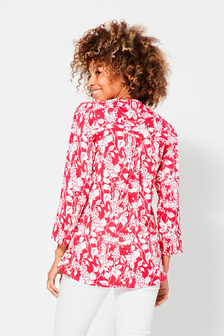 Blouse - Wit en roze
