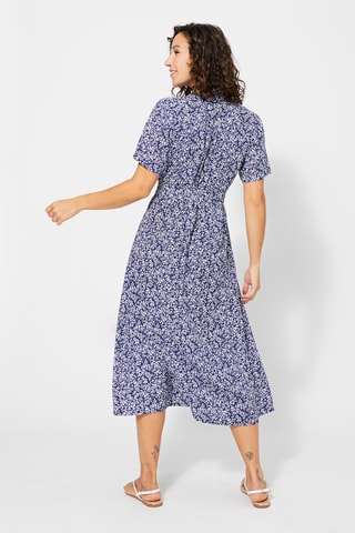 Blouse-jurk - Wit en blauw