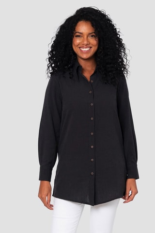Linnen Blouse - Zwart