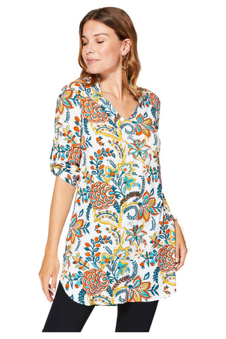 Tuniek - Wit, blauw en geel