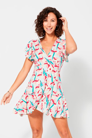 Wikkeljurk - Beige, rood en blauw