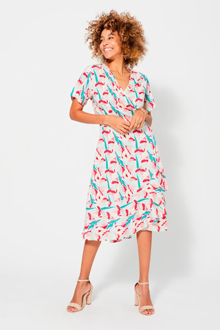 Wikkeljurk - Beige, rood en blauw