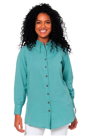 Linnen Blouse - Turquoise