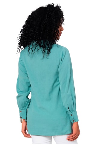 Linnen Blouse - Turquoise