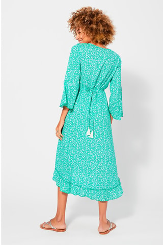 Wikkeljurk met Ruches - Groen en wit