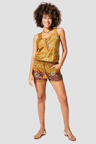 Playsuit - Goudkleurig en oranje