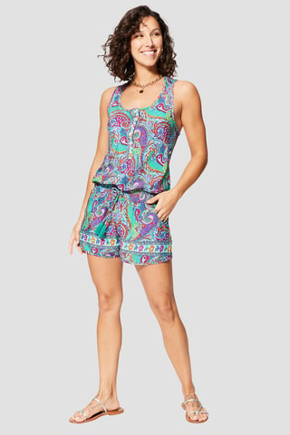 Playsuit - Groen en paars