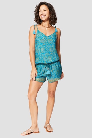 Playsuit - Turquoise en geel