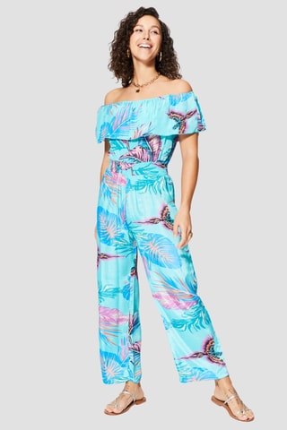 Jumpsuit - Turquoise en groen