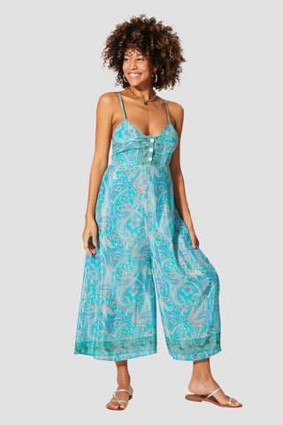 Jumpsuit - Wit en blauw