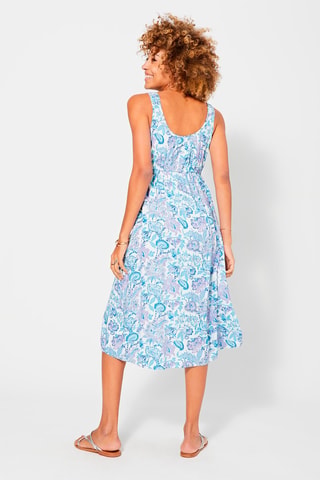 Robe midi - Wit, blauw en paars