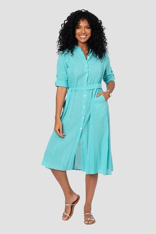 Midi-jurk - Turquoise