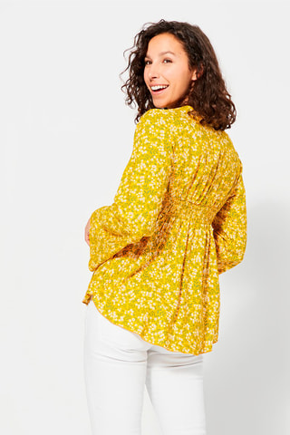 Blouse - Wit, groen en geel
