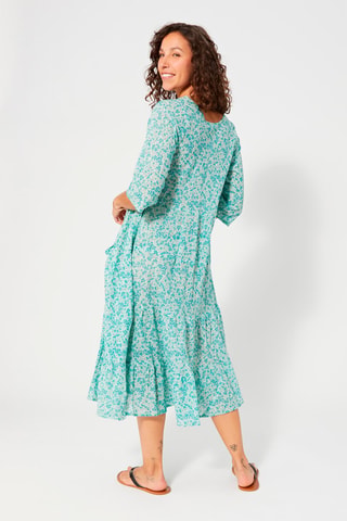 Lange Jurk - Wit en groen